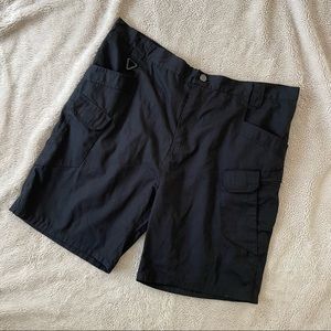 Men’s Black Cargo Shorts | Size 4XL